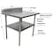 Bk Resources Work Table Stainless Steel Undershelf, Plastic feet 5" Riser 36"x24" SVTR5-3624 - alternate 8